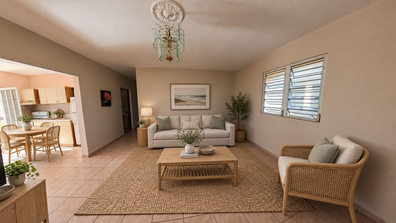 Propuesta de decoración virtual: Sala y comedor